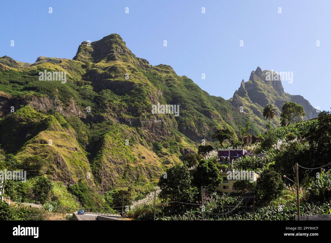 Cabo Verde, Santo Antao - vallée de XOXO Banque D'Images