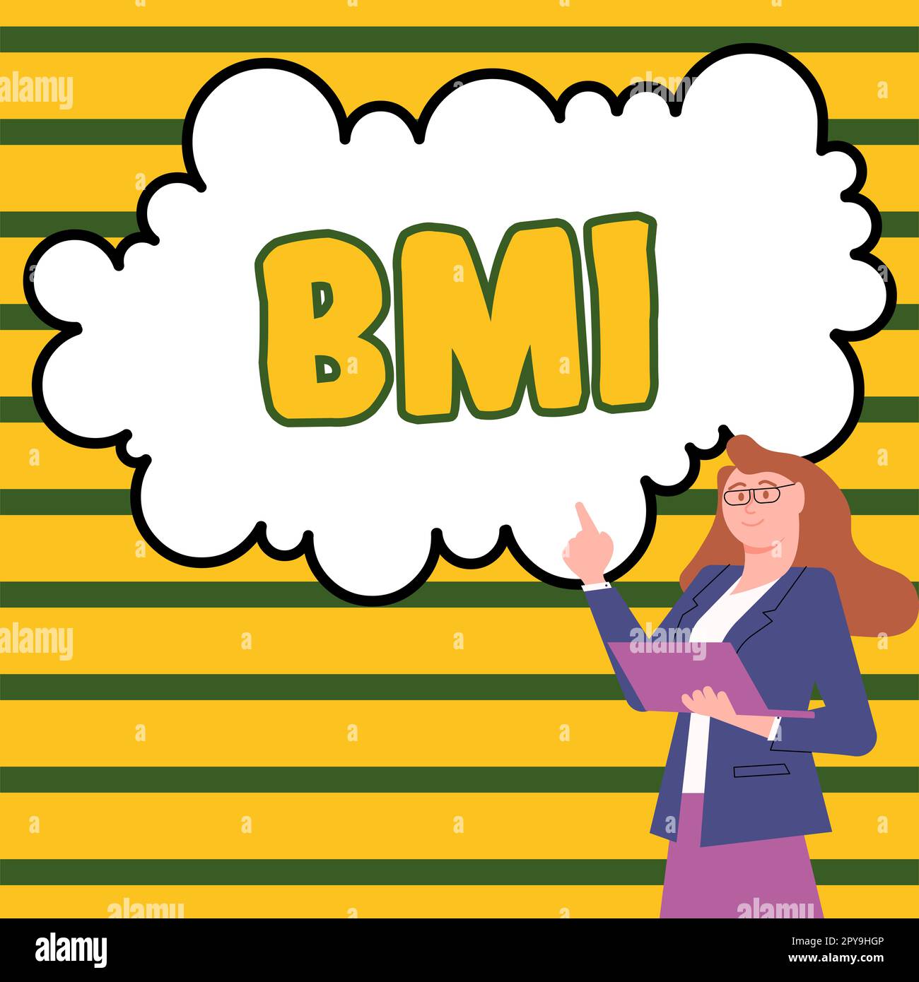 Affiche indiquant l'IMC. Approche commerciale méthode d'estimation des niveaux de graisse corporelle en fonction du poids et de la taille Banque D'Images