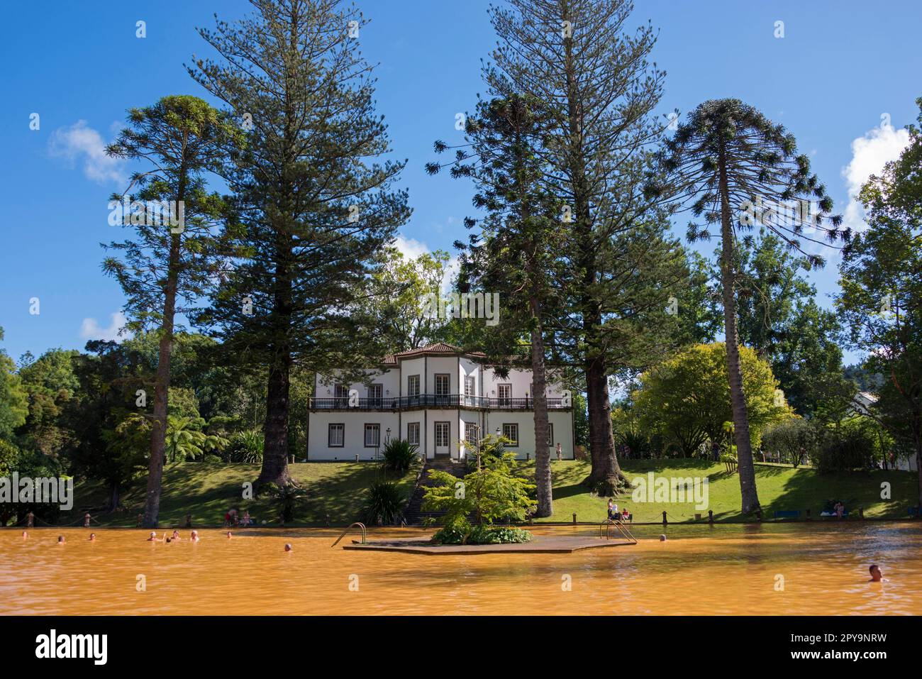 Thermes, Parque, Terra Nostra Park, Furnas, Sao Miguel, Açores, Portugal Banque D'Images