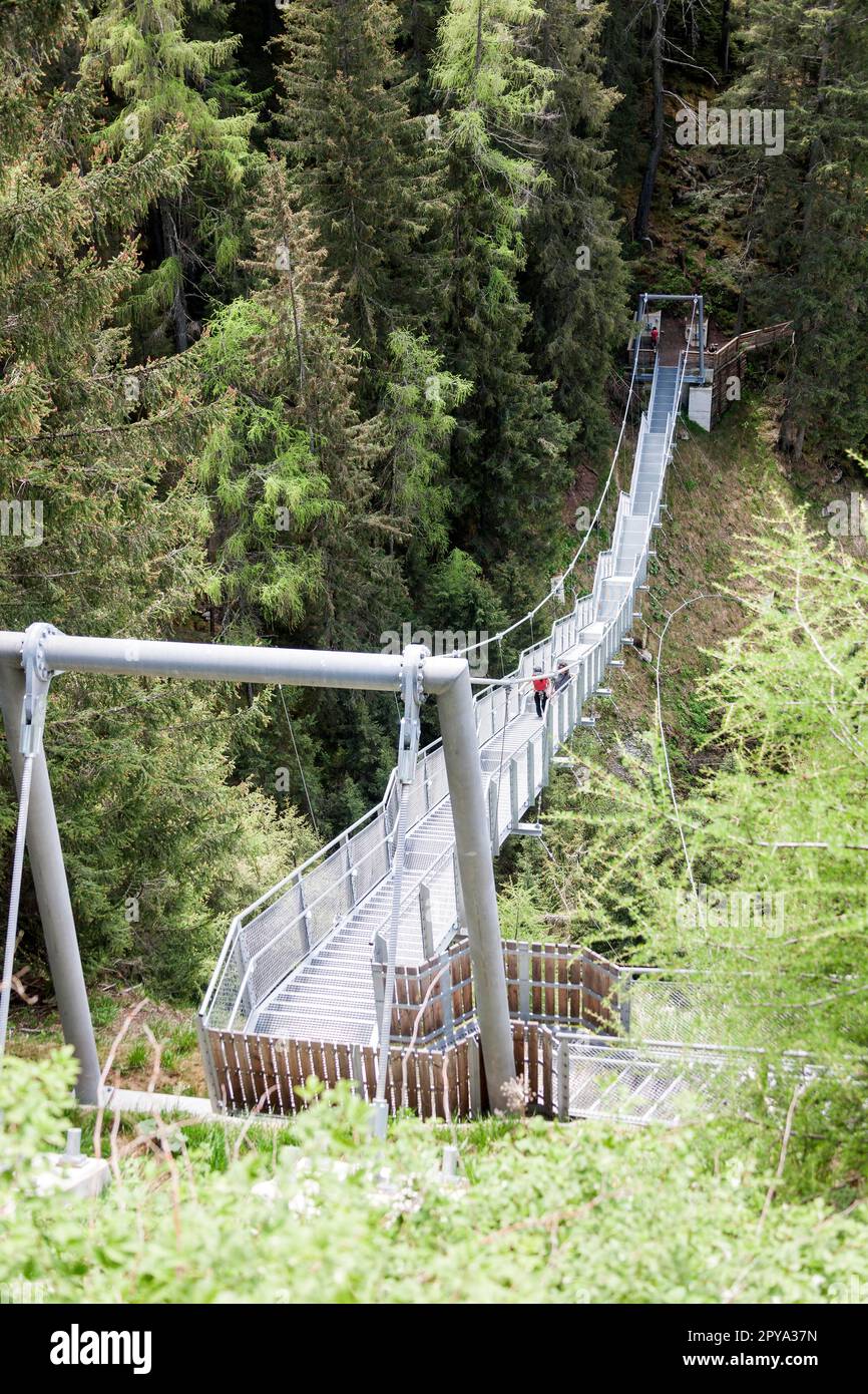 Escaliers métalliques, Steribenfall, descente, Oetztal, Autriche Banque D'Images