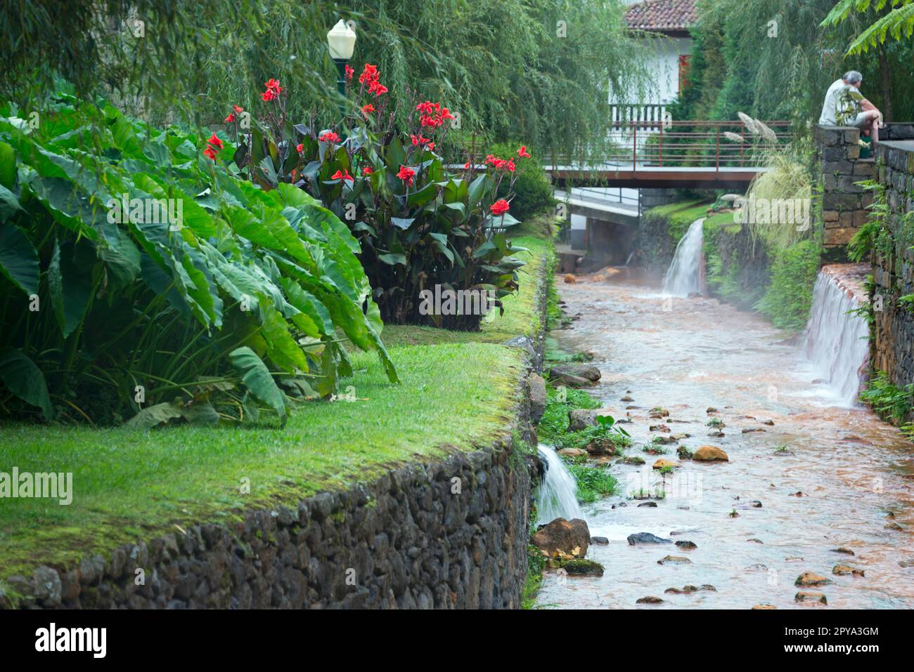 Hot Springs, PoCA da Dona Beija, Furnas, Sao Miguel, Açores, Portugal Banque D'Images