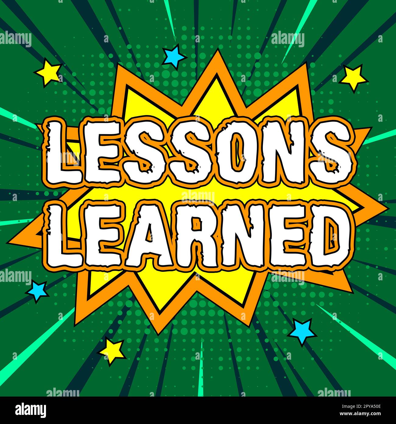 Texte montrant les leçons d'inspiration apprises. Concept sens promouvoir le partage et l'utilisation des connaissances issues de l'expérience Banque D'Images