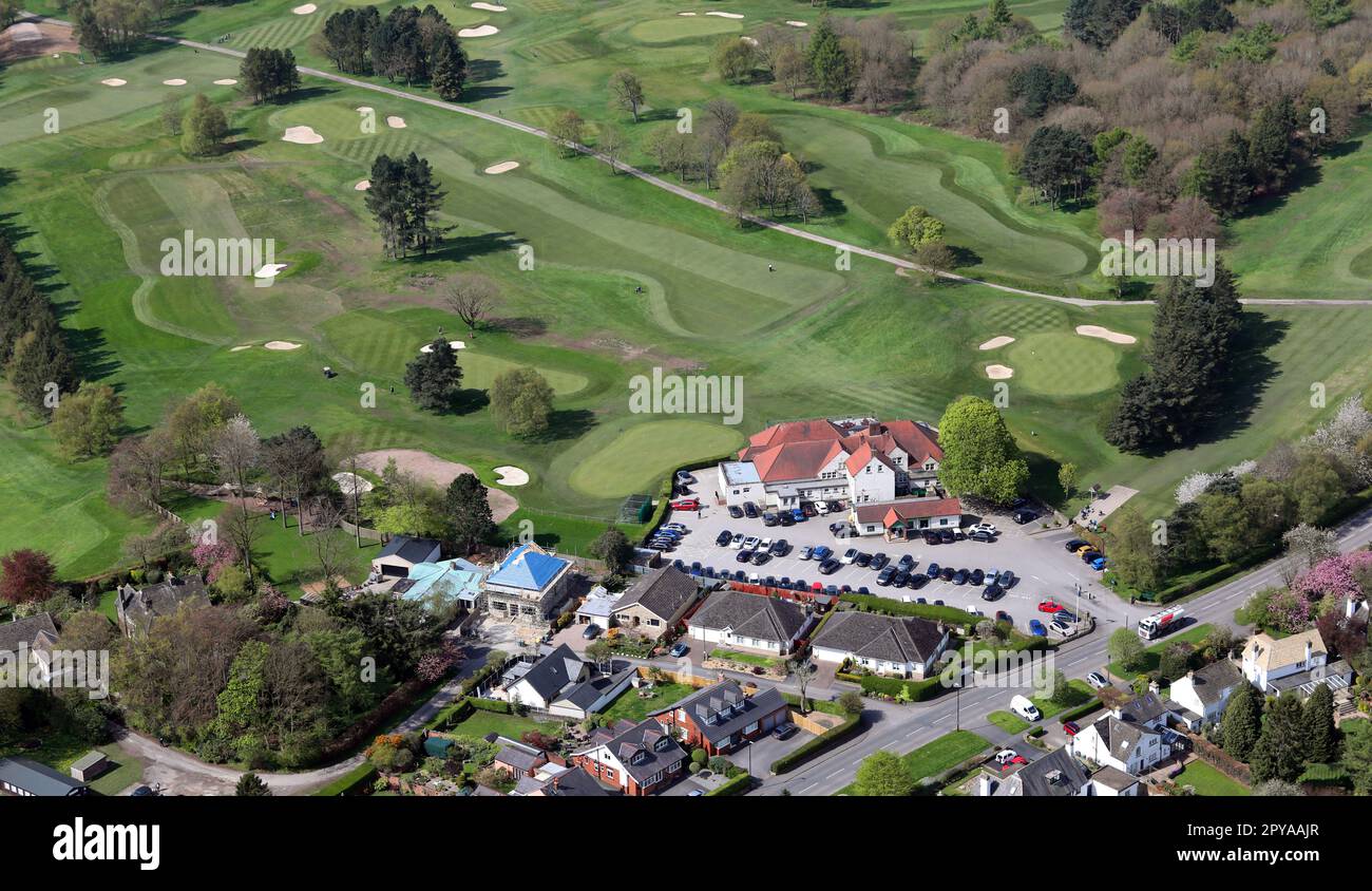 Vue aérienne du Bradford Golf Club, Guiseley Banque D'Images