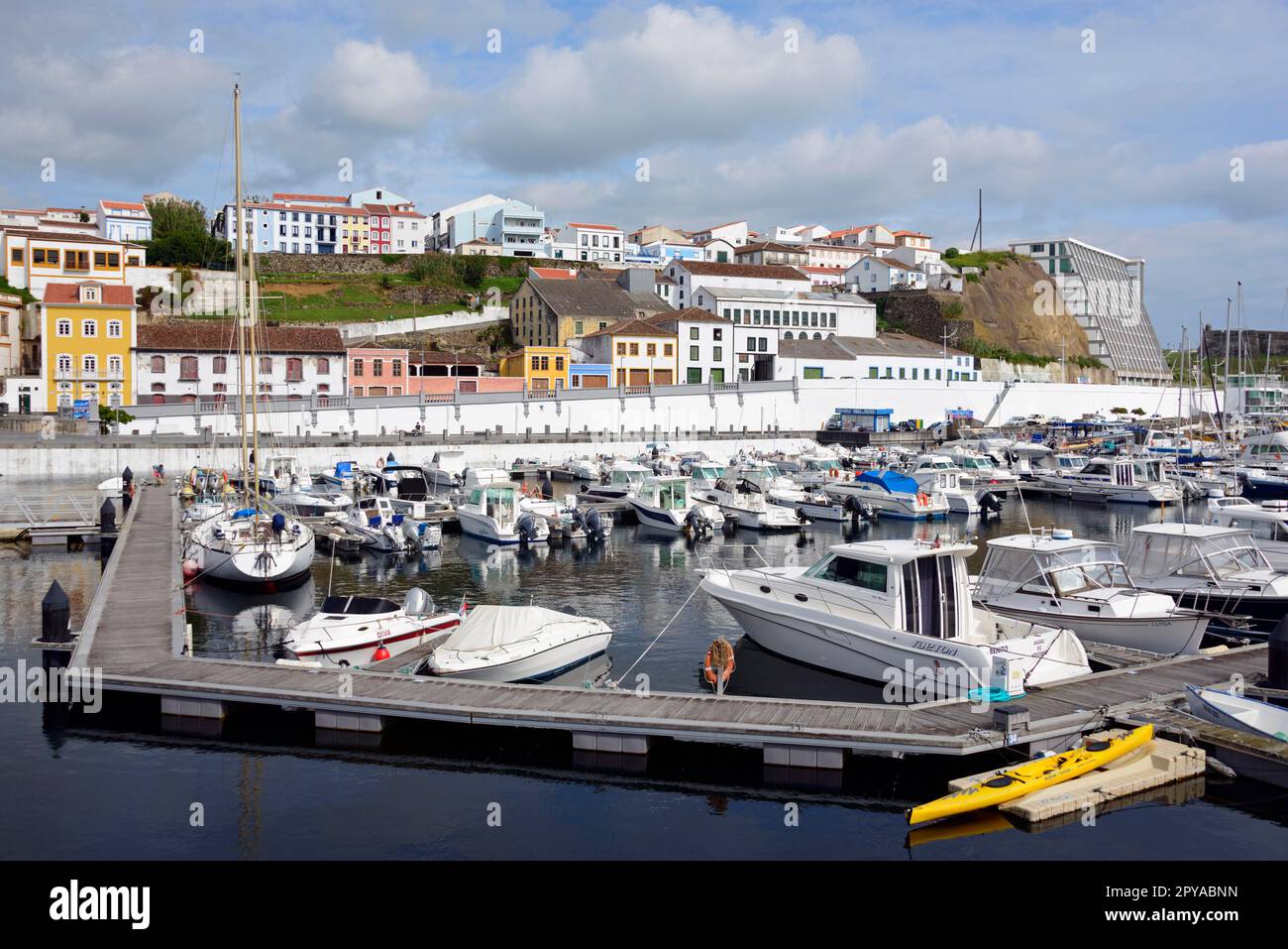 Port, Angra do Heroismo, Terceira, Açores, Portugal, Port de plaisance Banque D'Images