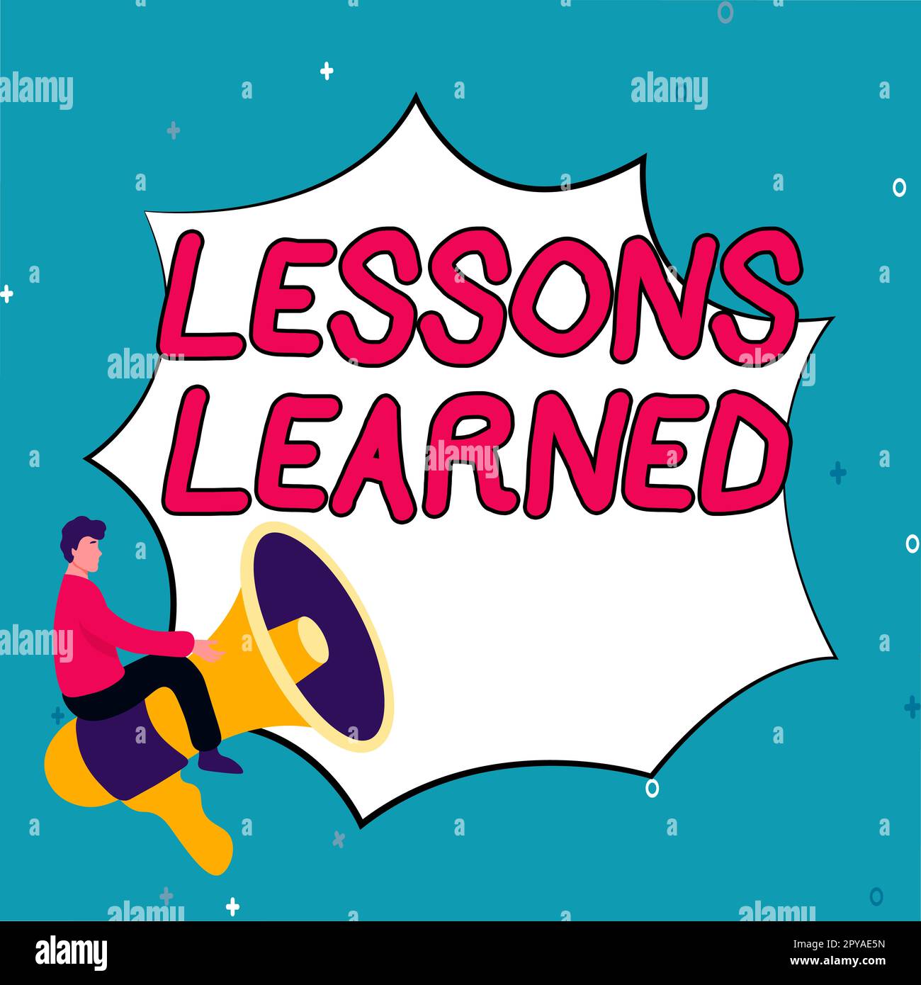 Texte d'écriture leçons apprises. Idée d'entreprise promouvoir partager et utiliser les connaissances issues de l'expérience Banque D'Images