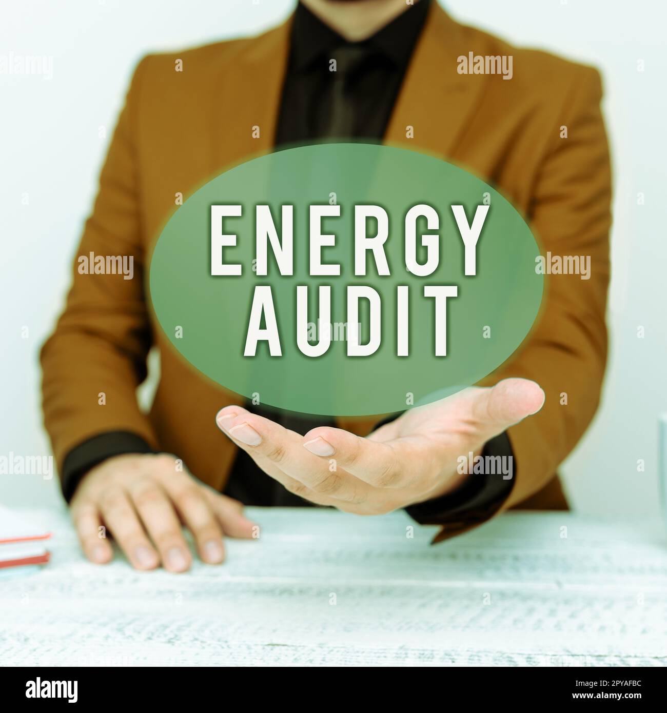 Écriture affichant le texte Energy Audit. Évaluation du concept Internet des besoins énergétiques et de l'efficacité énergétique d'un bâtiment Banque D'Images