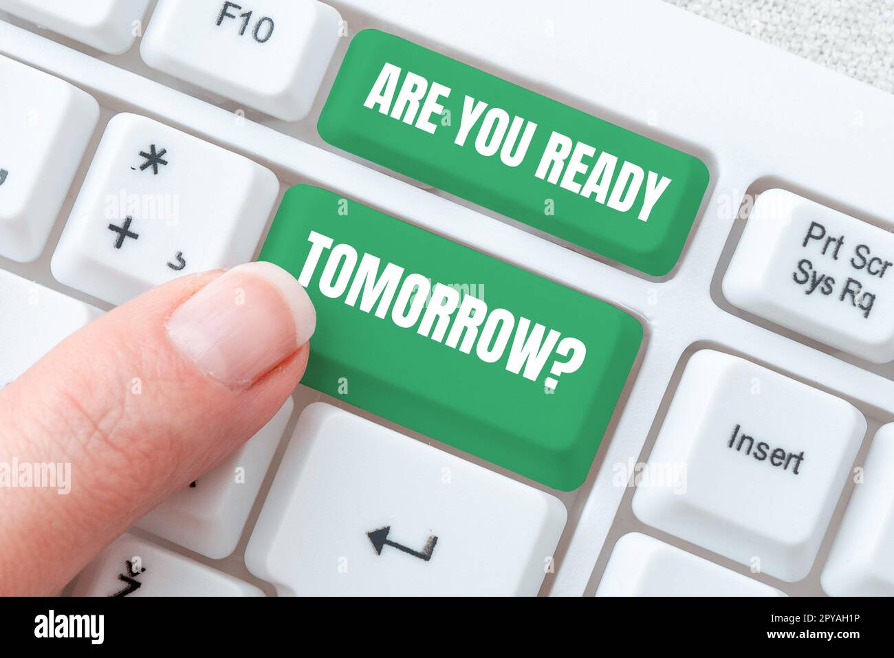 Affiche de texte « êtes-vous prêt demain ». Concept signification préparation à la motivation future Banque D'Images
