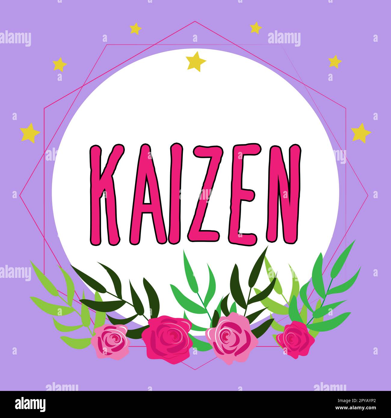 Inspiration montrant le signe Kaizen. Concept d'entreprise une philosophie d'entreprise japonaise d'amélioration des pratiques de travail Banque D'Images