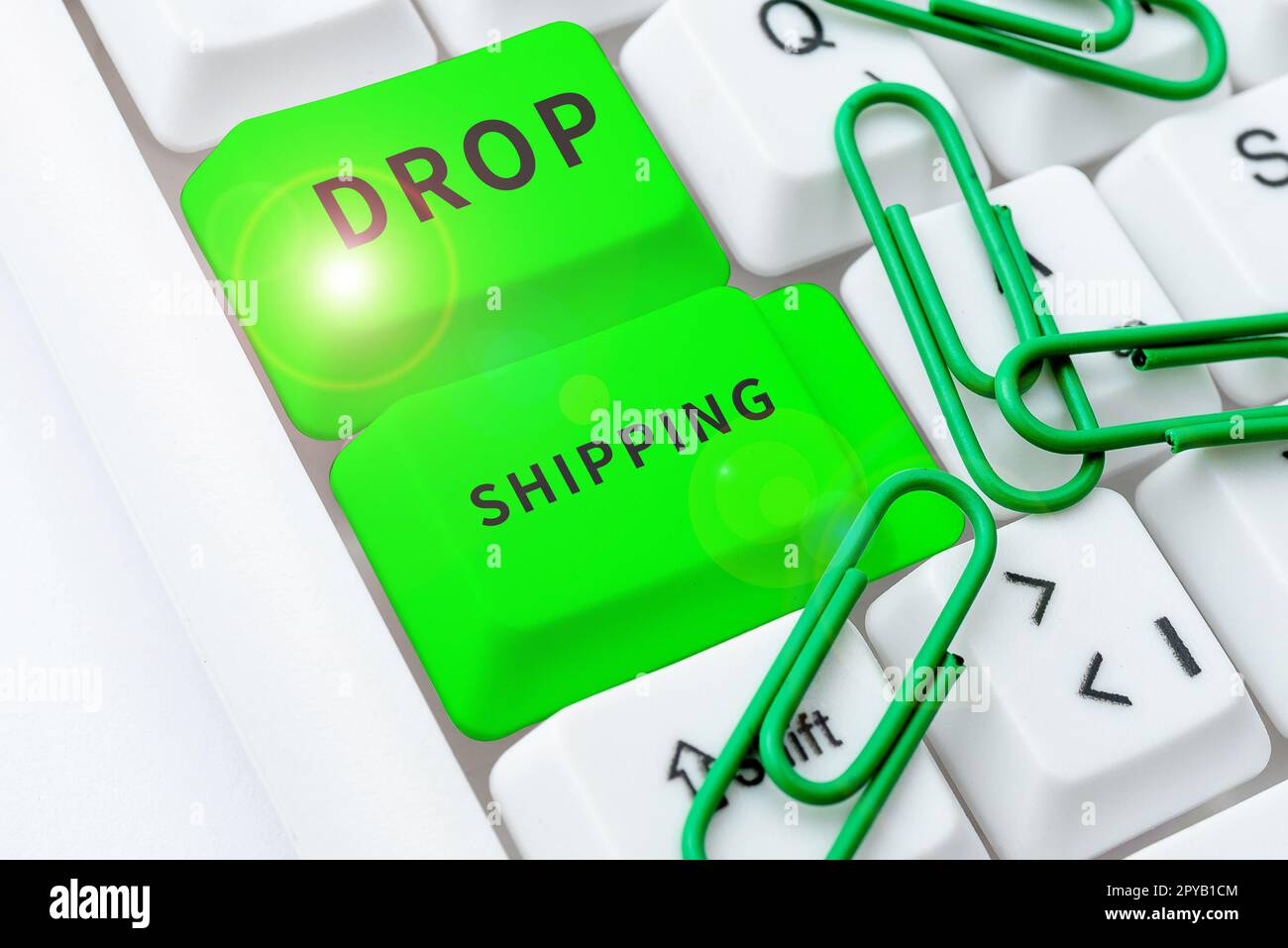 Présentation conceptuelle Drop Shipping. Approche commerciale pour envoyer des marchandises d'un fabricant directement à un client plutôt qu'au détaillant Banque D'Images