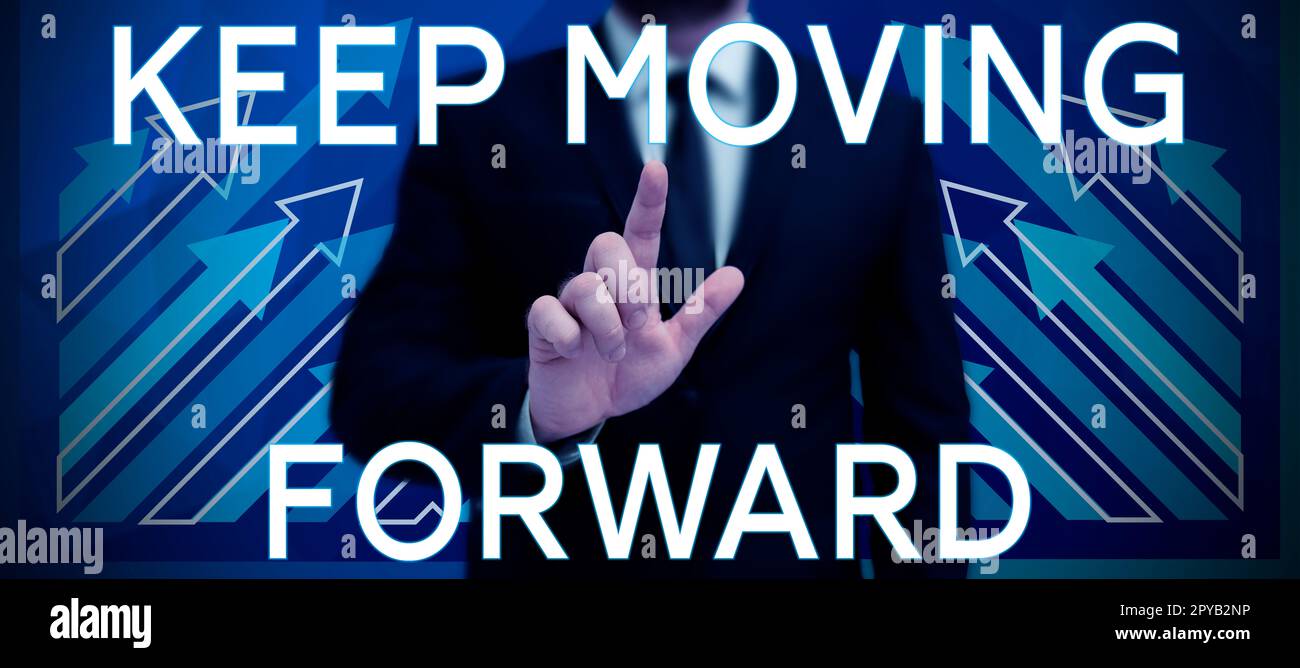 Écriture affichage du texte avancer. Approche d'entreprise invitation n'importe qui ne complexant pas les choses ou les questions Banque D'Images