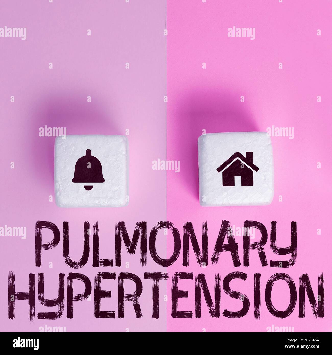 Écriture affichant le texte hypertension pulmonaire. Mot pour personne qui a un syndrome de détresse respiratoire aiguë basé sur des preuves Banque D'Images