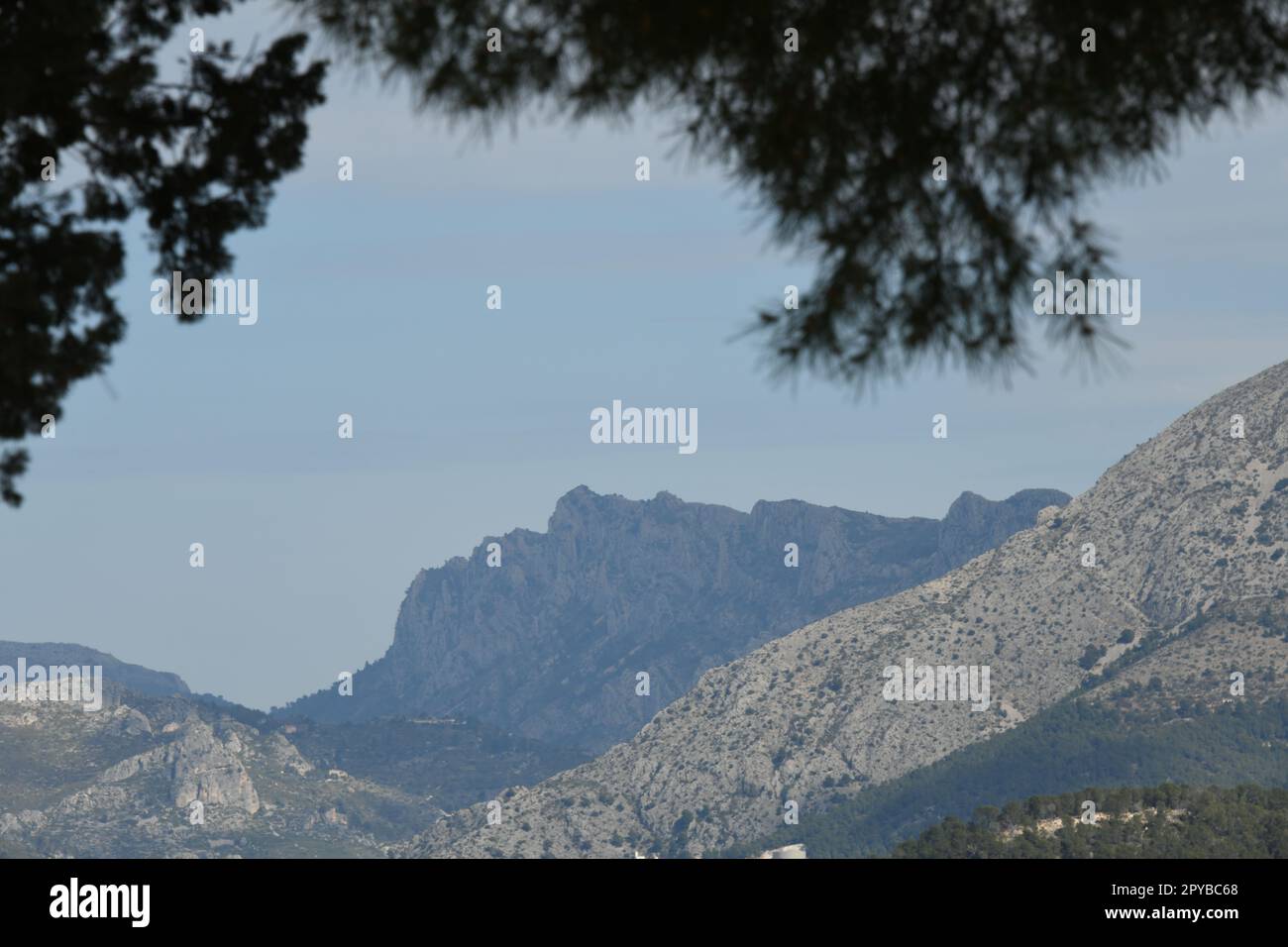 Formation rocheuse en forme de visage, province d'Alicante, Costa Blanca, Espagne Banque D'Images