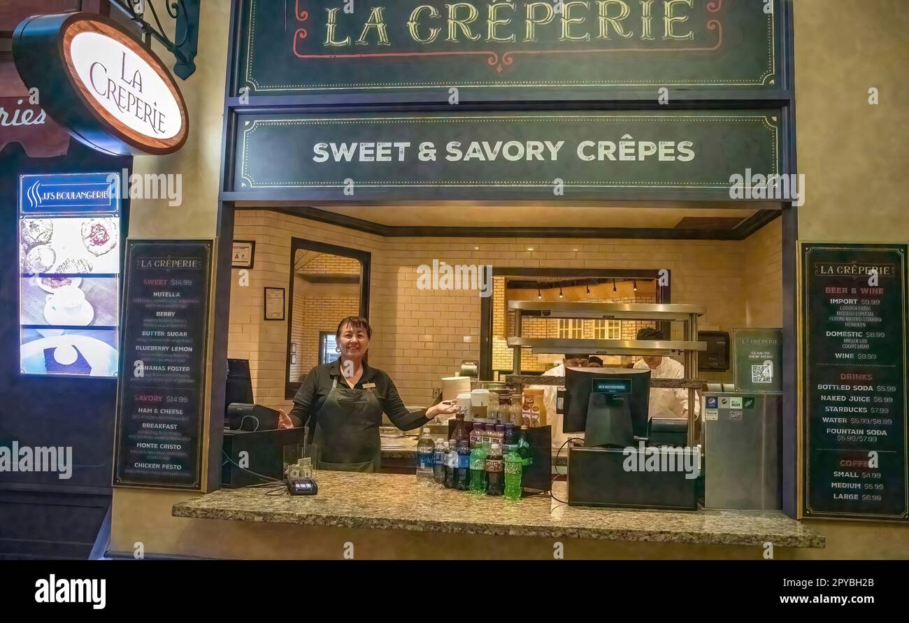 Le restaurant la Creperie, qui sert des crêpes sucrées et salées, se