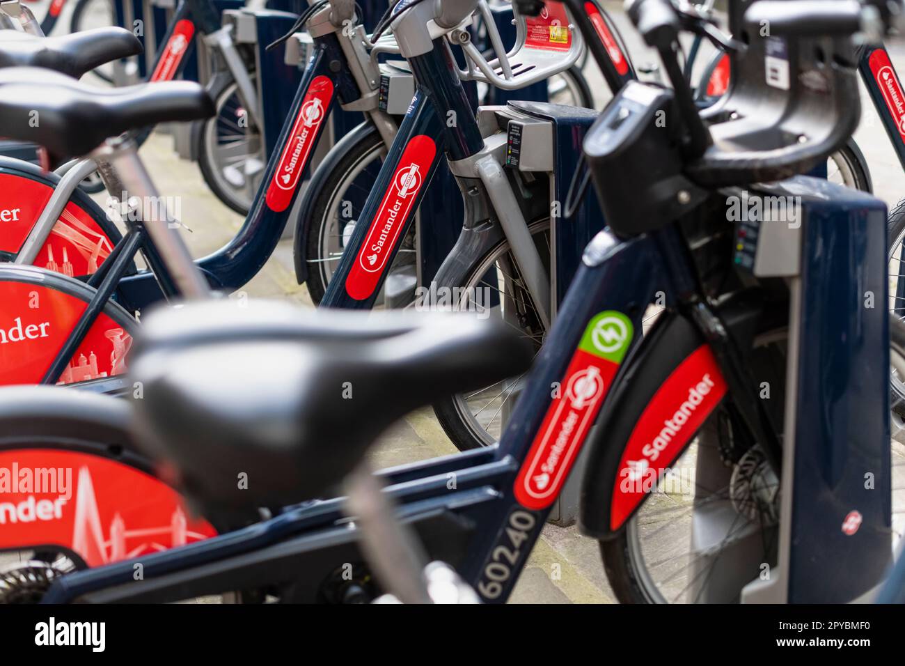 Santander cycles Londres anciennement connu comme Boris Bikes Banque D'Images