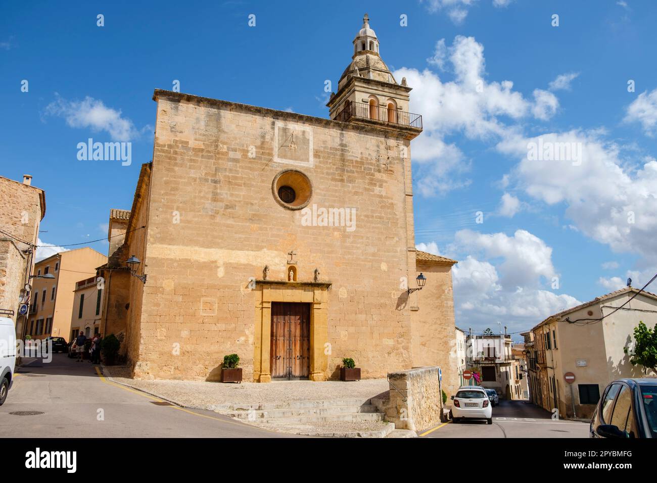 parròquial église de Santa Eugenia, Santa Eugenia, Majorque, Iles baléares, Espagne Banque D'Images