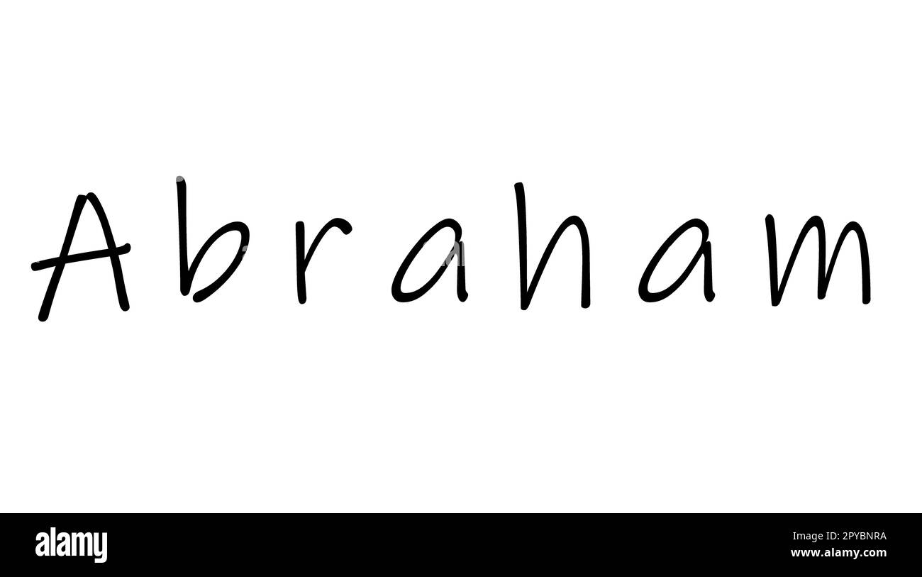 Conception de nom de texte simple pour Abraham Banque D'Images