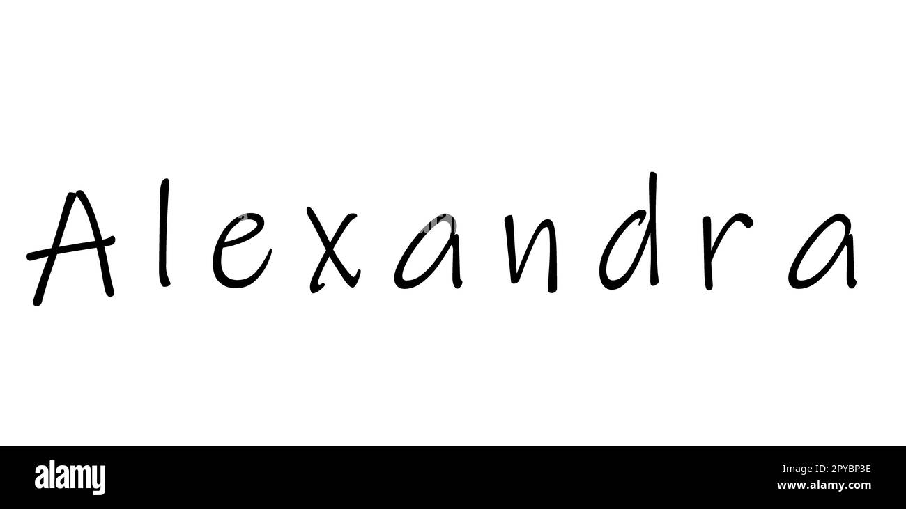 Conception de nom de texte simple pour Alexandra Banque D'Images
