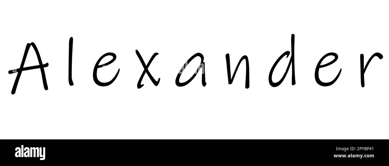 Conception de nom de texte simple pour Alexander Banque D'Images