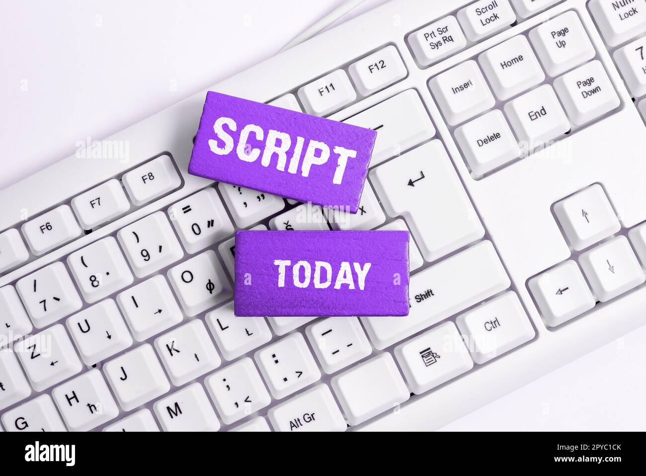 Script d'affichage conceptuel. Mot pour l'écriture manuscrite comme différent de l'impression de caractères écrits de jeu Banque D'Images