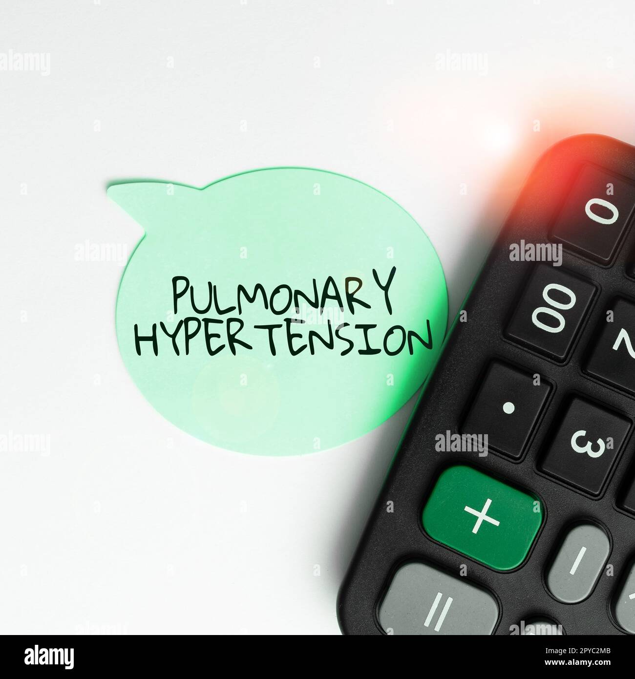 Affichage conceptuel hypertension pulmonaire. Mot pour personne qui a un syndrome de détresse respiratoire aiguë basé sur des preuves Banque D'Images