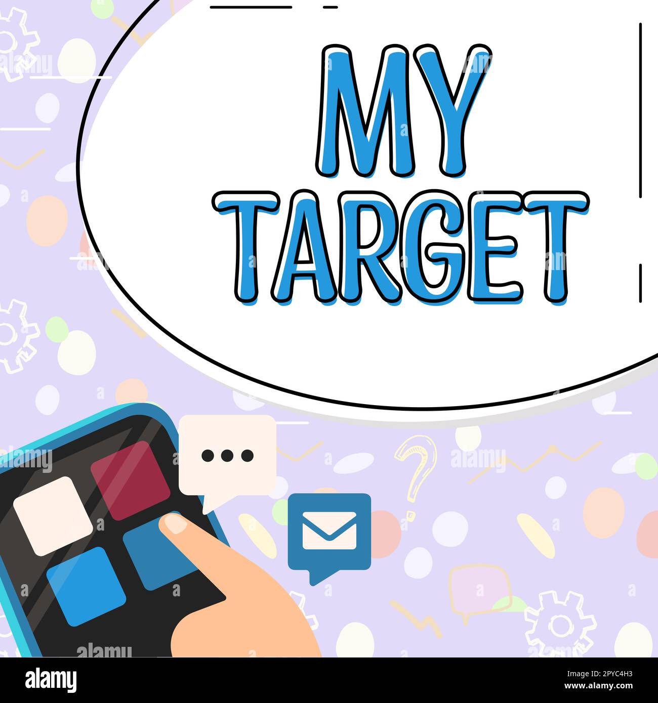 Texte d'écriture My Target. Mot pour quelque chose ou quelqu'un que vous essayez de faire ou de réaliser ou de viser Banque D'Images