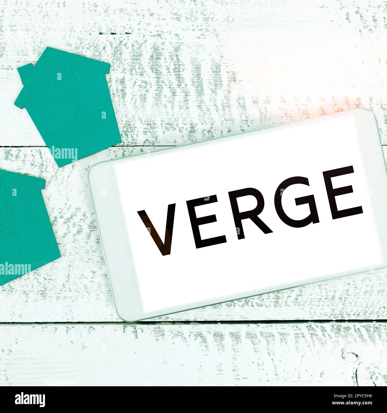 Affiche indiquant Verge. Limite extrême du concept Internet au-delà de laquelle quelque chose spécifié se produira Edge Banque D'Images