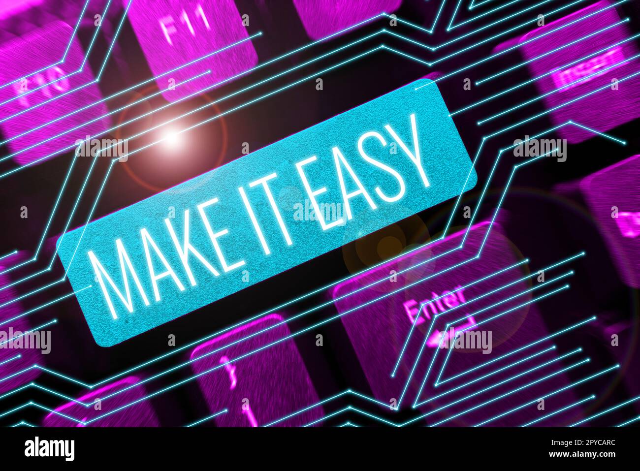 L'affichage des panneaux facilite la tâche. Word for Smart Approach sans effort, sans soucis ni difficultés Banque D'Images