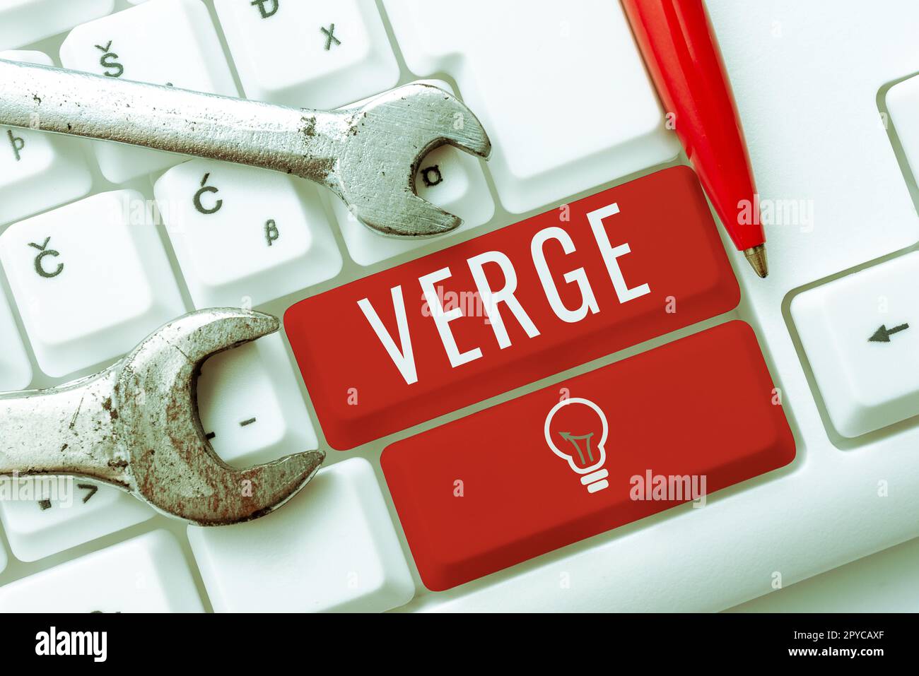 Marge d'affichage conceptuelle. Limite extrême d'une idée d'entreprise au-delà de laquelle quelque chose spécifié se produira Edge Banque D'Images