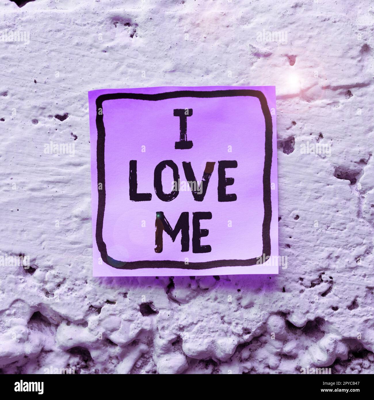 Inspiration montrant le signe I Love Me. Le concept d'affaires d'avoir l'affection de bons sentiments pour soi-même l'acceptation de soi Banque D'Images