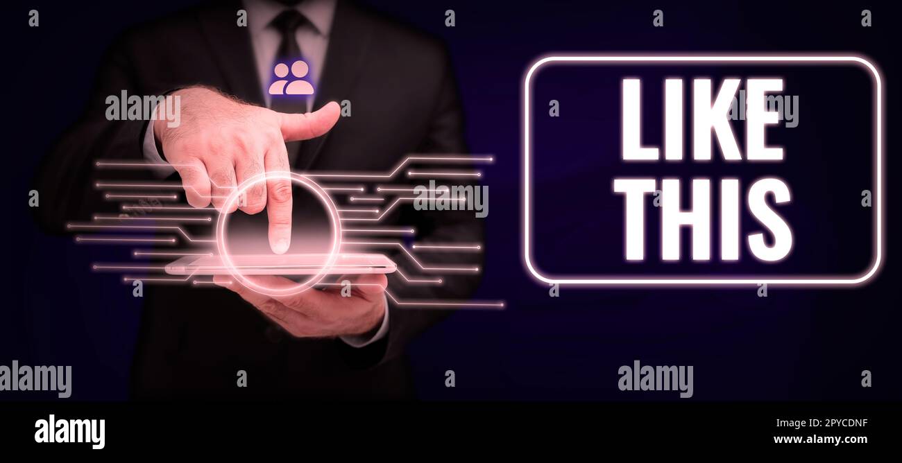 Un signe écrit à la main comme celui-ci. Photo conceptuelle action faisant référence à quelque chose qui doit faire la même chose qu'elle est Banque D'Images