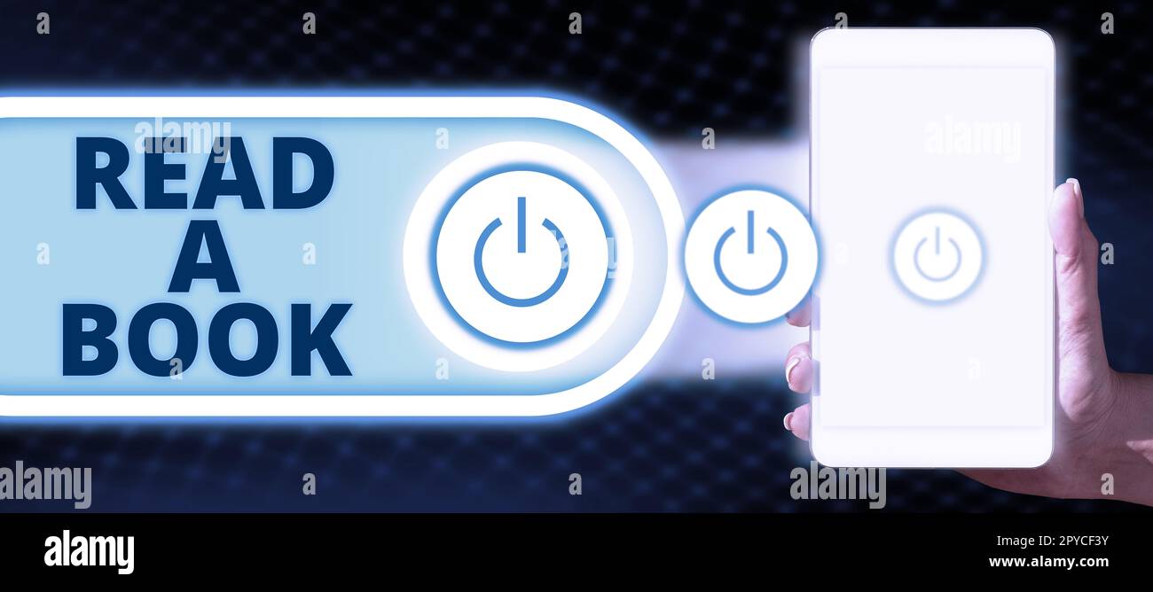 Texte montrant l'inspiration Lisez Un livre. Vitrine d'affaires Profitez de la littérature activité traditionnelle Apprenez de nouvelles choses Banque D'Images