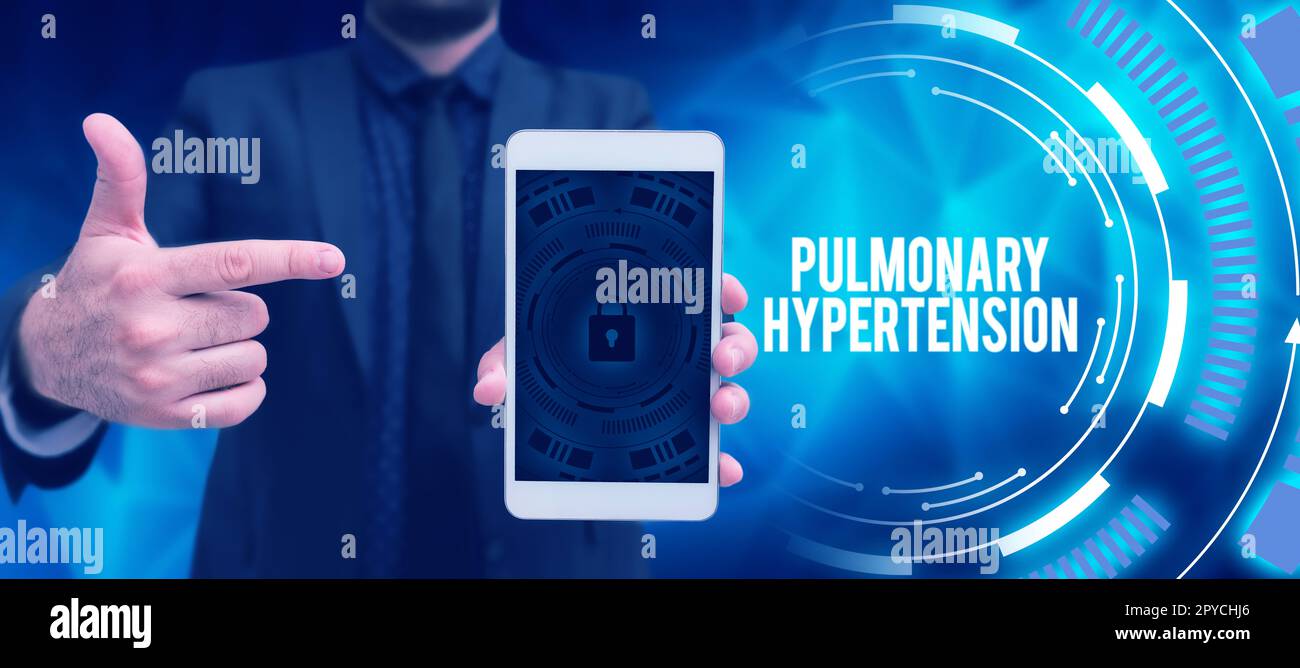 Affiche hypertension pulmonaire. Mot pour personne qui a un syndrome de détresse respiratoire aiguë basé sur des preuves Banque D'Images