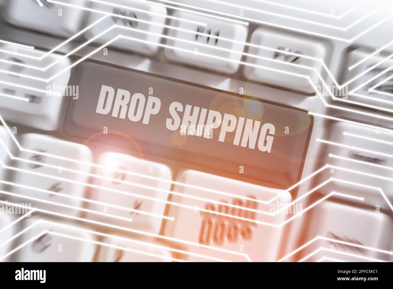 Inspiration montrant l'expédition des panneaux. Mot pour pour envoyer des marchandises d'un fabricant directement à un client au lieu de au détaillant Banque D'Images
