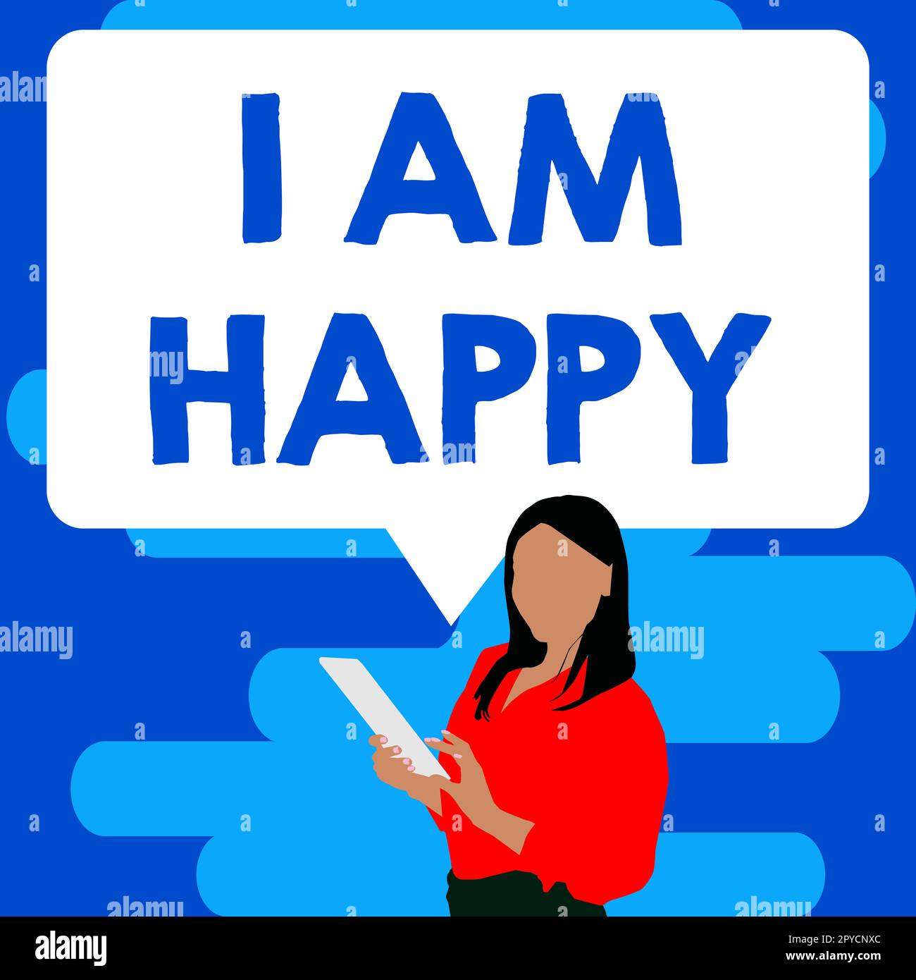 Affiche textuelle indiquant que je suis heureux. Vitrine d'affaires pour avoir une vie remplie pleine d'amour bon travail bonheur Banque D'Images