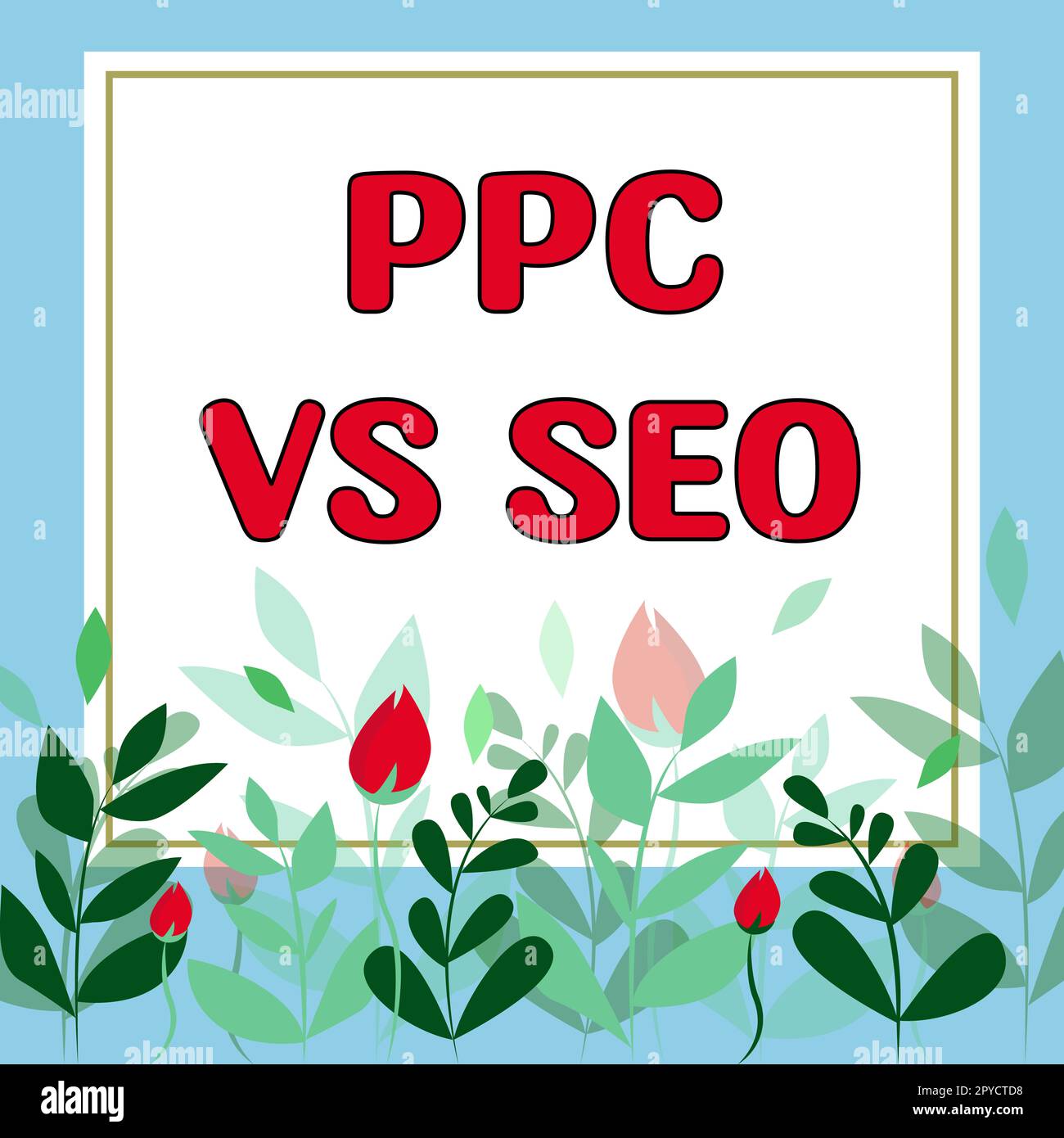 Légende de texte présentant PPC vs Seo. Mot écrit sur payer par clic contre les stratégies d'optimisation de Search Engine Banque D'Images