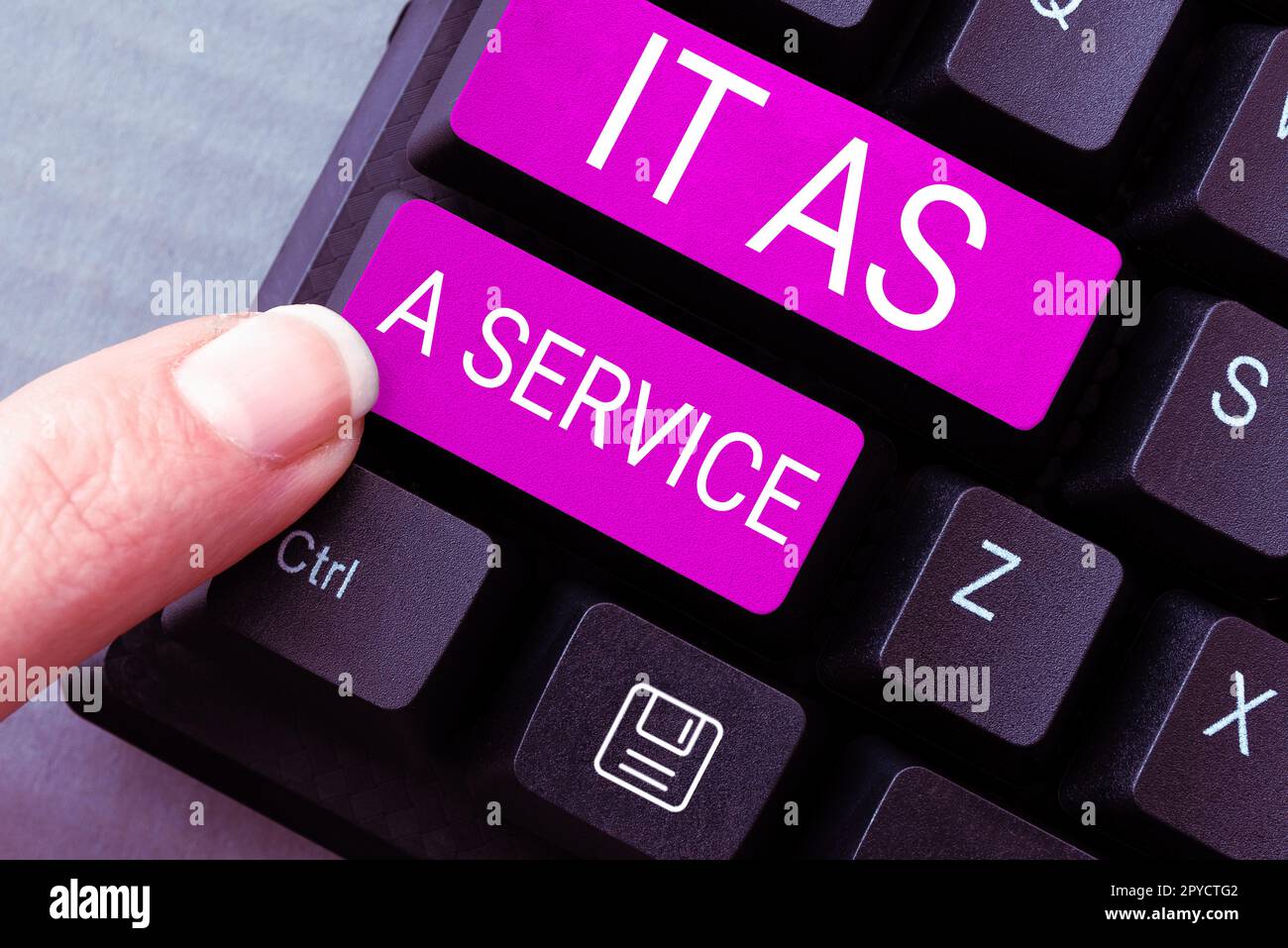 Affiche l'affichant en tant que service. Internet concept technologie de l'information donnant des services aux entreprises Banque D'Images