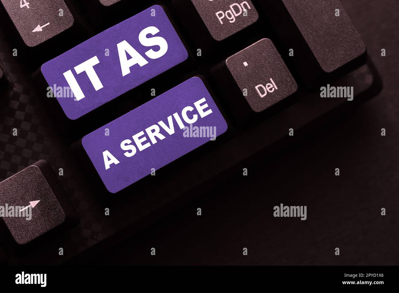 Écrire du texte IT as A Service. Aperçu de l'entreprise technologie de l'information offrant des services aux entreprises Banque D'Images