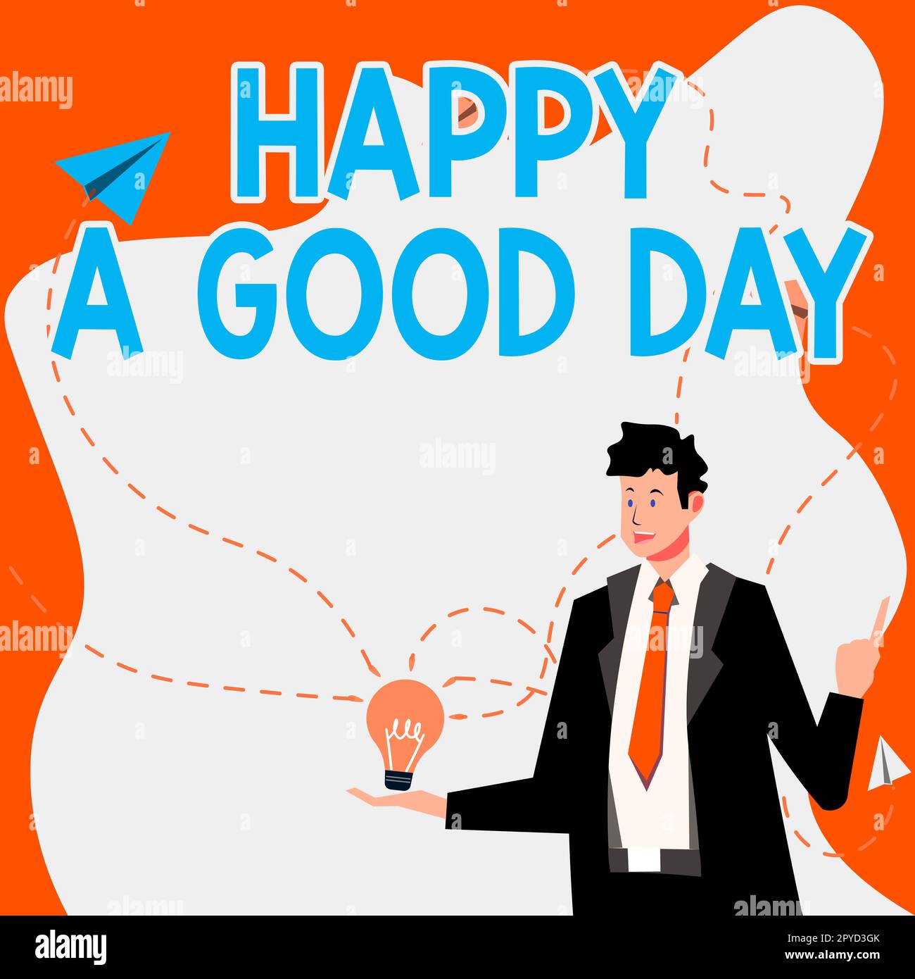 Légende de texte présentant Happy A Good Day. Mot pour le meilleur vous souhaite avoir des moments heureux aujourd'hui la motivation Banque D'Images