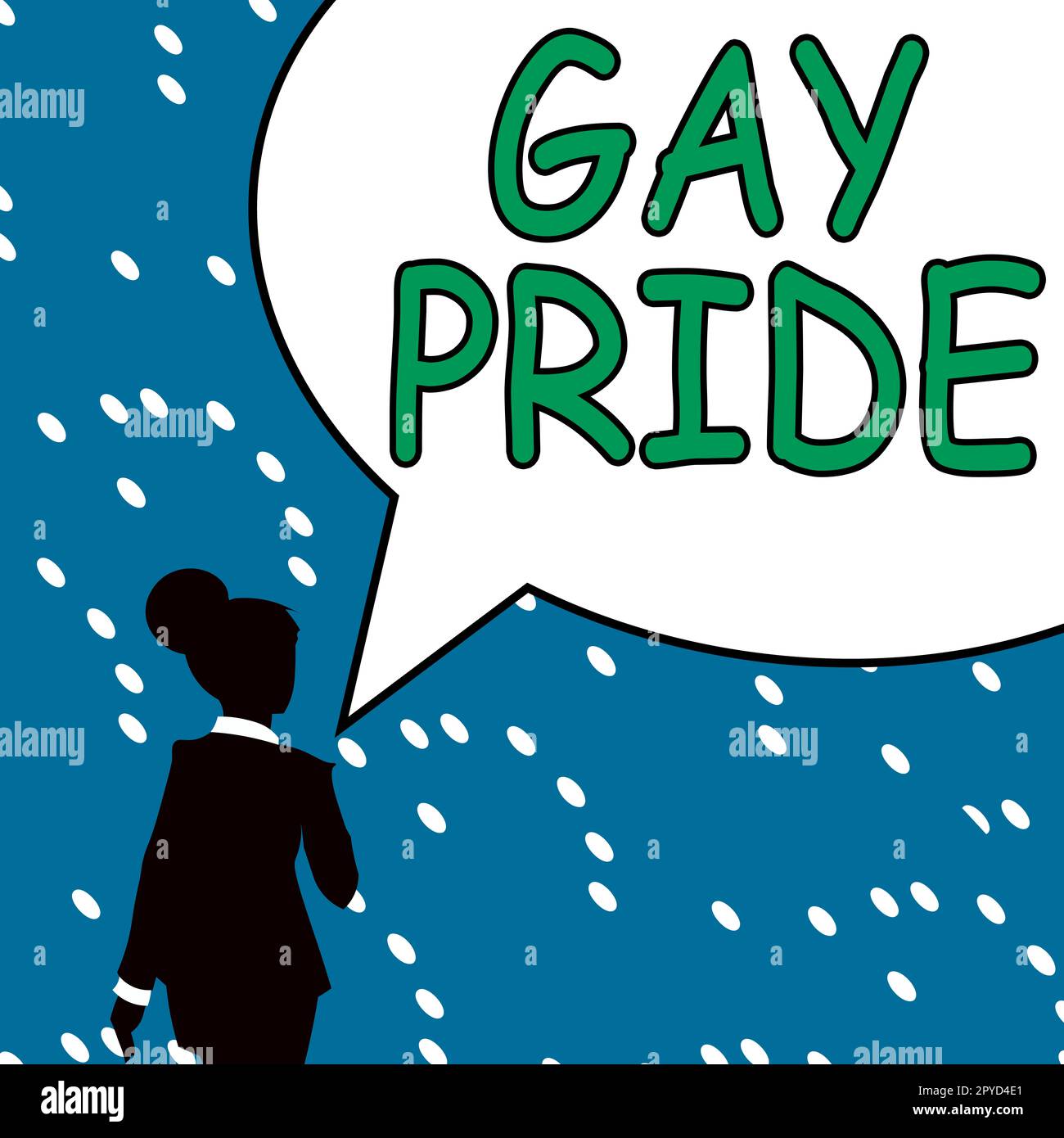 Texte montrant inspiration gay Pride. Vue d'ensemble de l'entreprise dignité d'un individu appartenant à un homme ou à une femme Banque D'Images