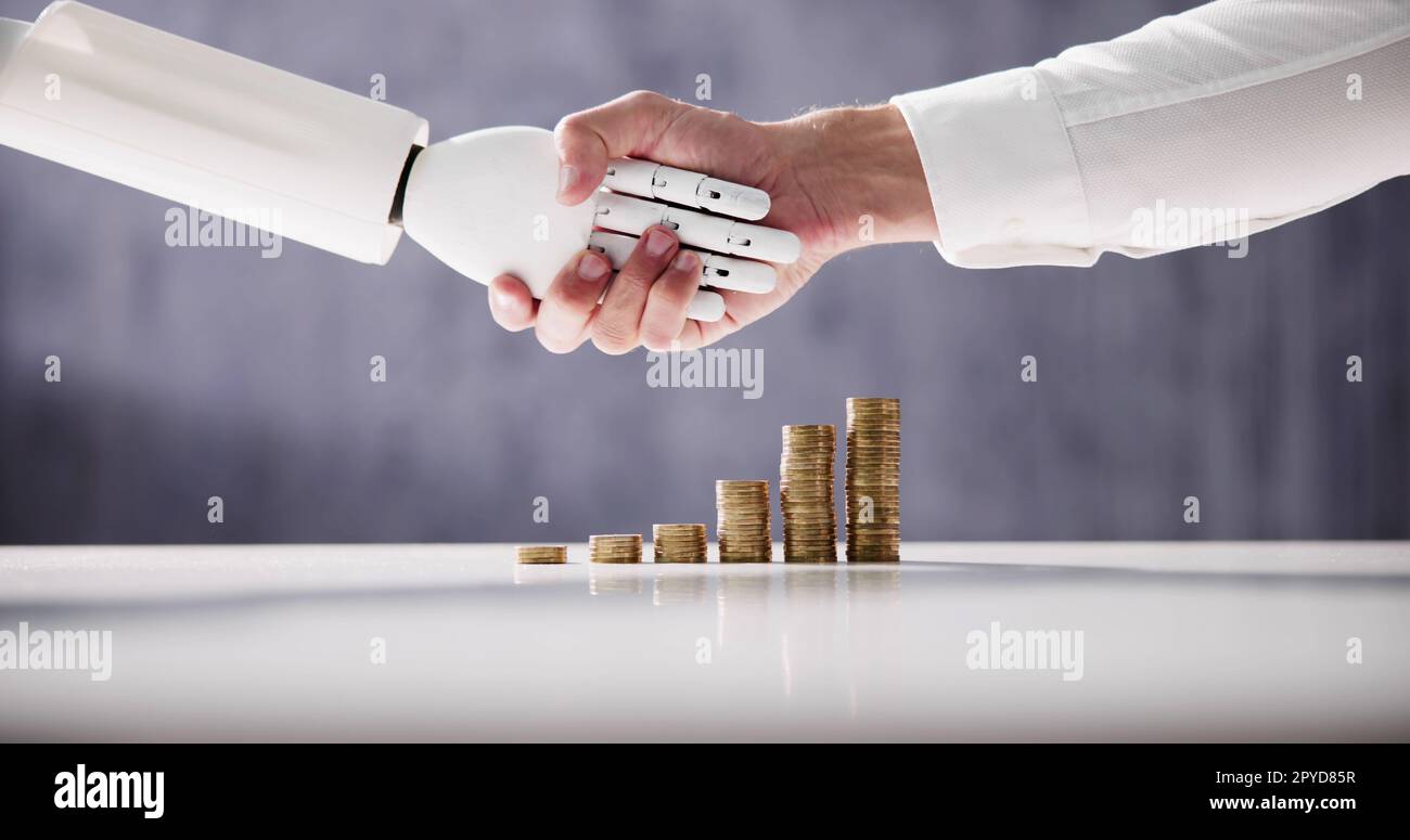 Ai Trade robot économiser de l'argent Banque D'Images