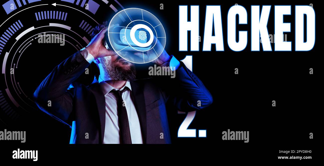 Inspiration montrant le signe piraté. Présentation de l'entreprise accès non autorisé aux données du système ou de l'ordinateur cybercriminalité Banque D'Images