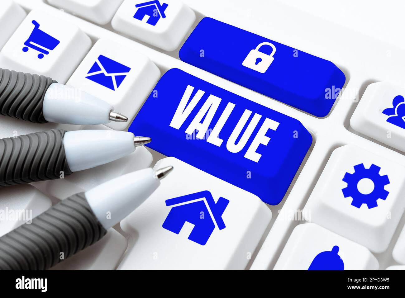 Valeur d'affichage conceptuelle. Principes ou normes d'idée d'affaires jugement de comportement ce qui est important dans la vie Banque D'Images