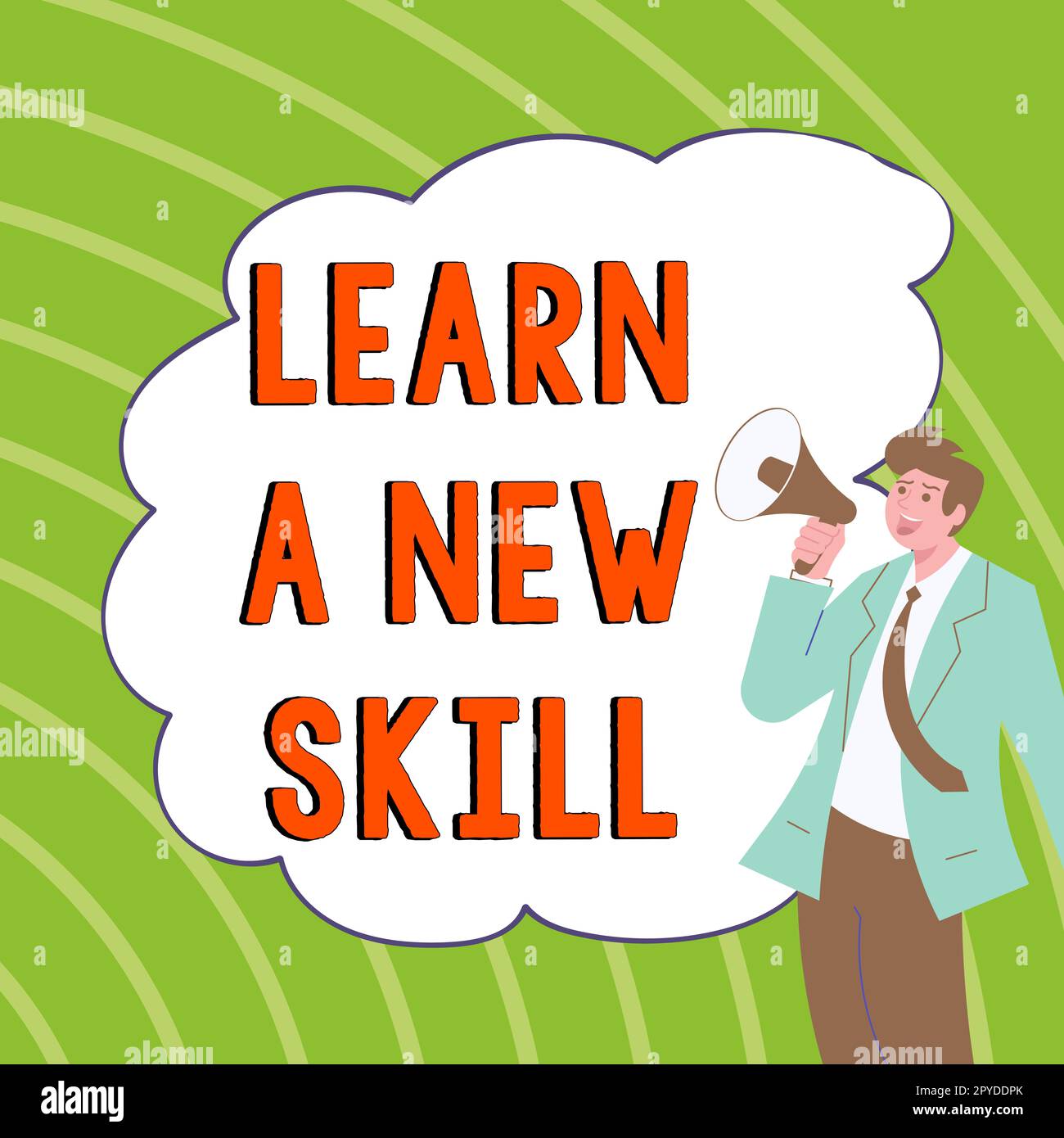 Panneau de texte indiquant apprendre Une nouvelle compétence. Connaissance conceptuelle de l'acquisition de photos grâce à une expérience d'étude enseignée Banque D'Images