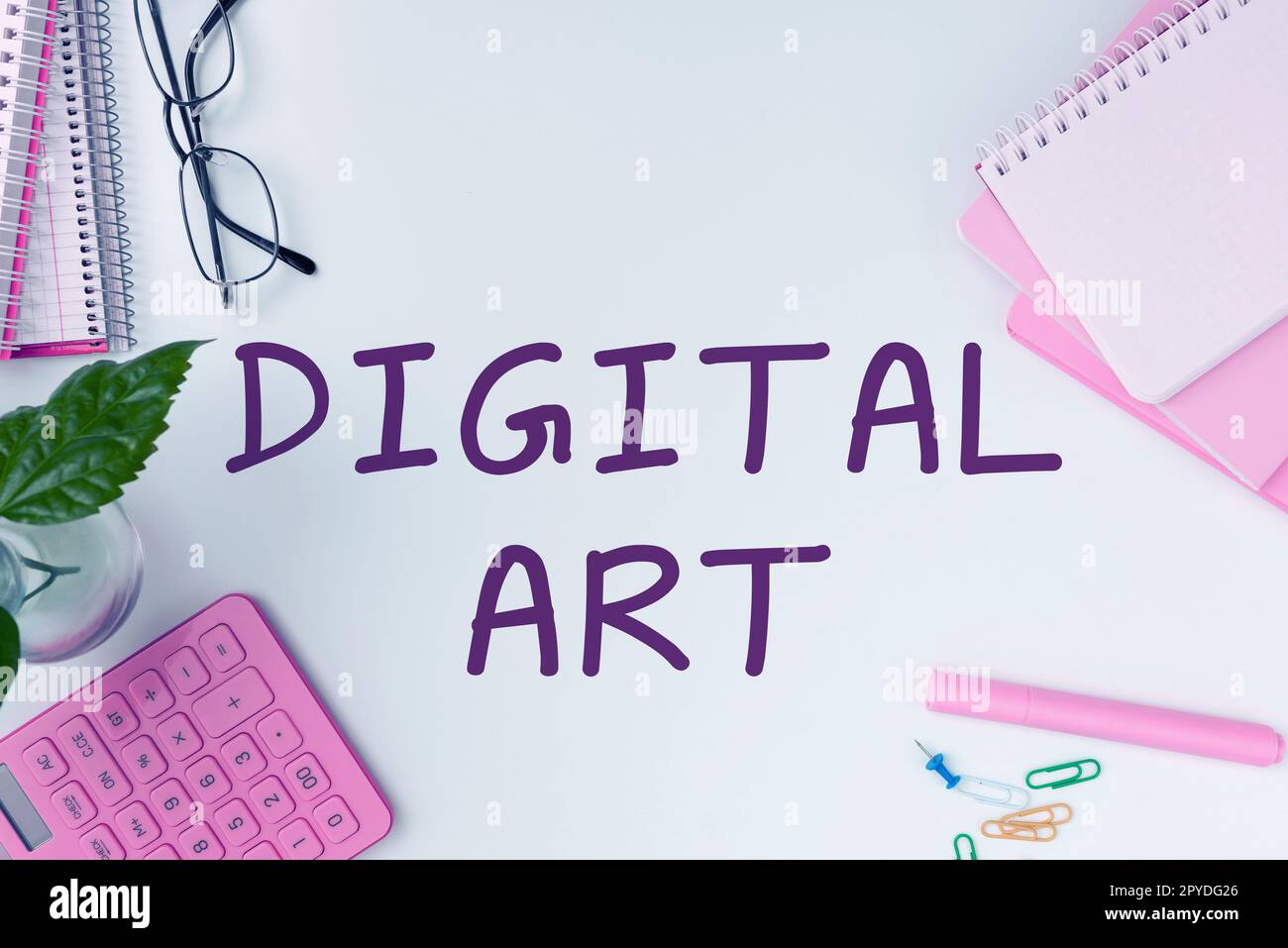 Affichage conceptuel Art numérique Mot pour l'utilisation de l'habileté et de l'imagination créatrice caractérisée par la technologie informatisée Banque D'Images