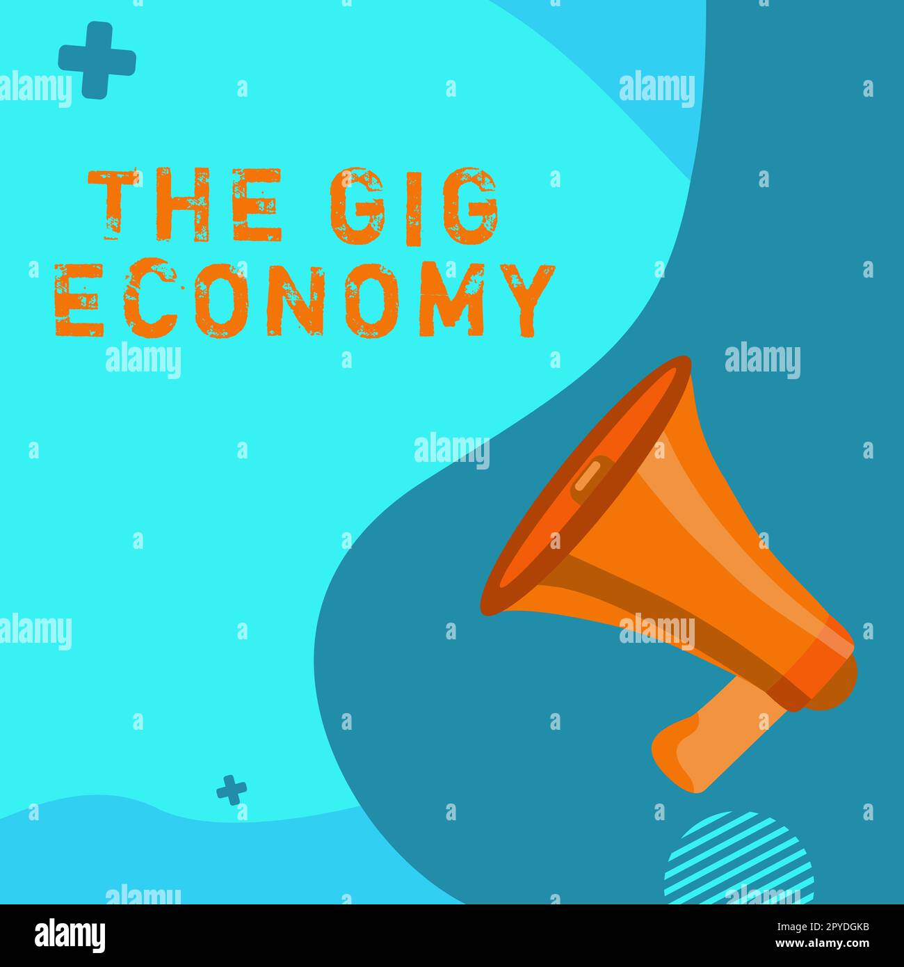 Symbole textuel montrant la Gig Economy. Idée d'affaires marché de contrats à court terme travail indépendant temporaire Banque D'Images