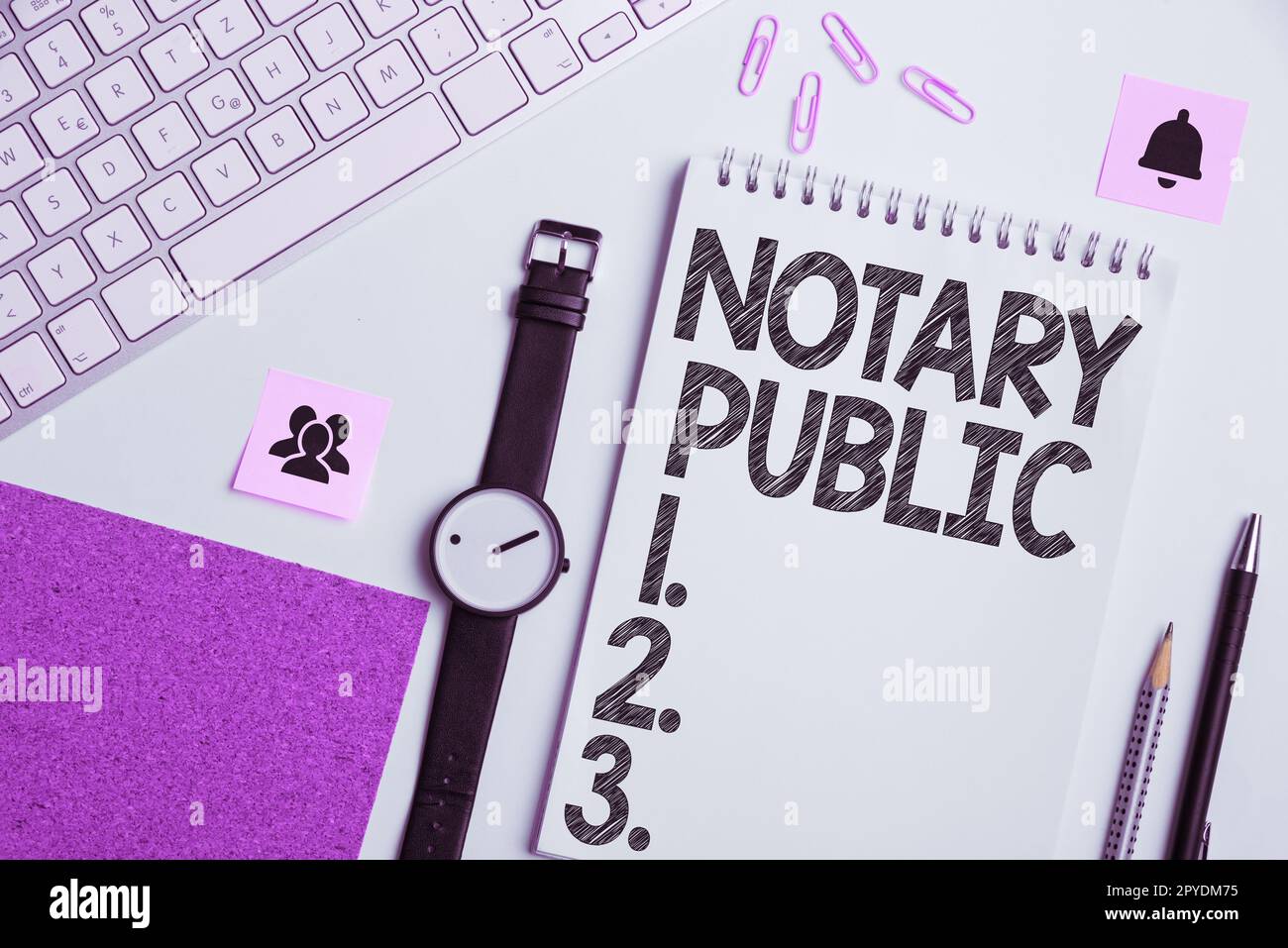 Inspiration montrant le signe notaire public. Business Showcase légalité Documentation autorisation Contrat de certification Banque D'Images