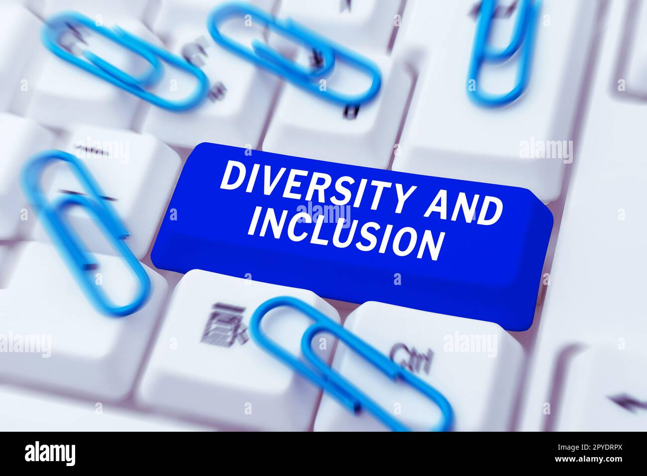Texte d'écriture diversité et inclusion. La gamme de présentation de l'entreprise différence humaine inclut la race ethnicité sexe Banque D'Images