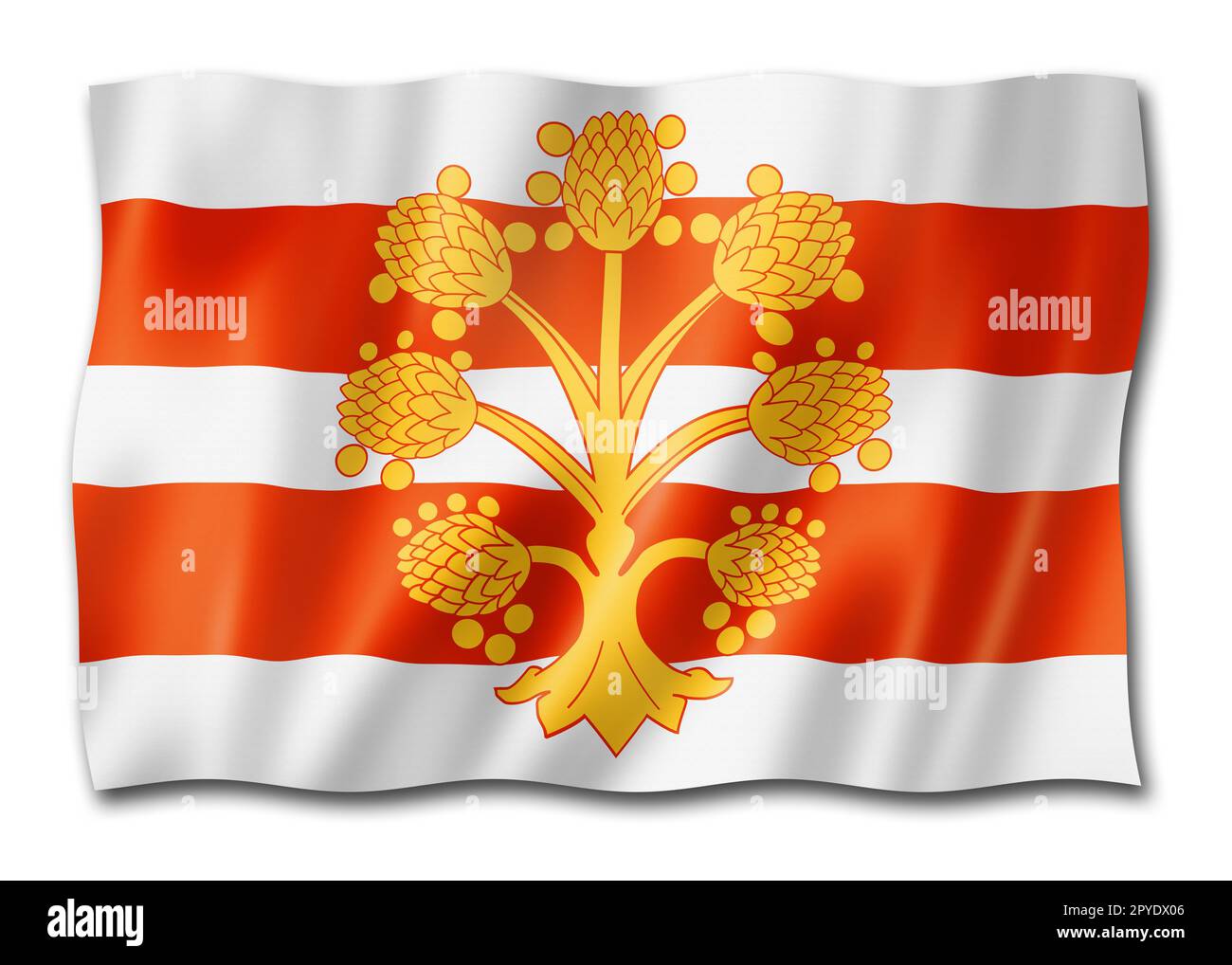 Westmorland County Flag, Royaume-Uni, waving banner collection. Illustration tridimensionnelle Banque D'Images