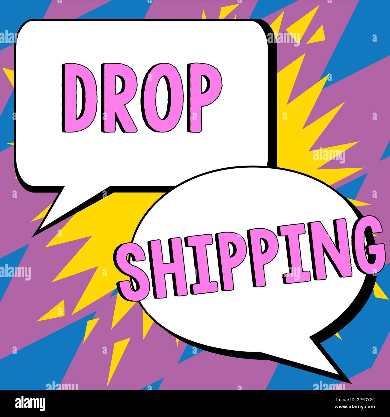 Légende présentant Drop Shipping. Photo conceptuelle pour envoyer des marchandises d'un fabricant directement à un client plutôt qu'au détaillant Banque D'Images