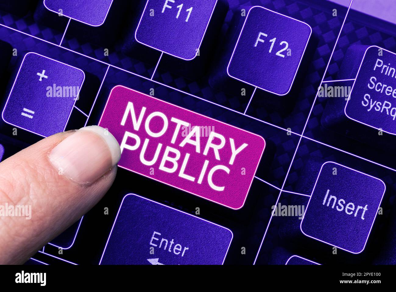 Écriture texte notaire public. Concept signification légalité Documentation autorisation Contrat de certification Banque D'Images